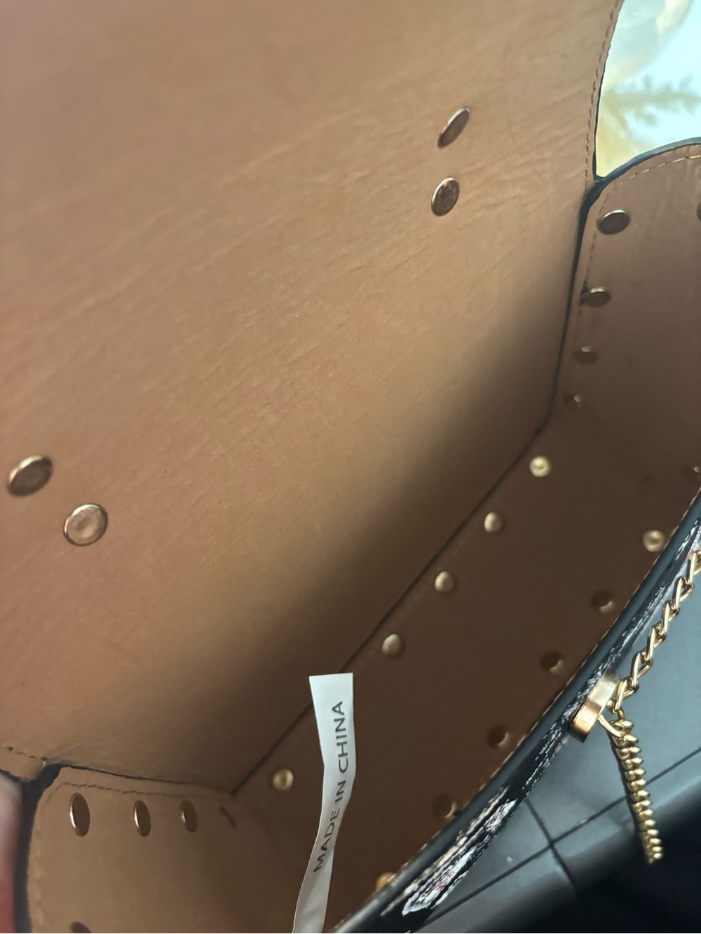 Black Paris Print Top-Handle Crossbody Bag with Gold Hardware - Picture 8 of 12